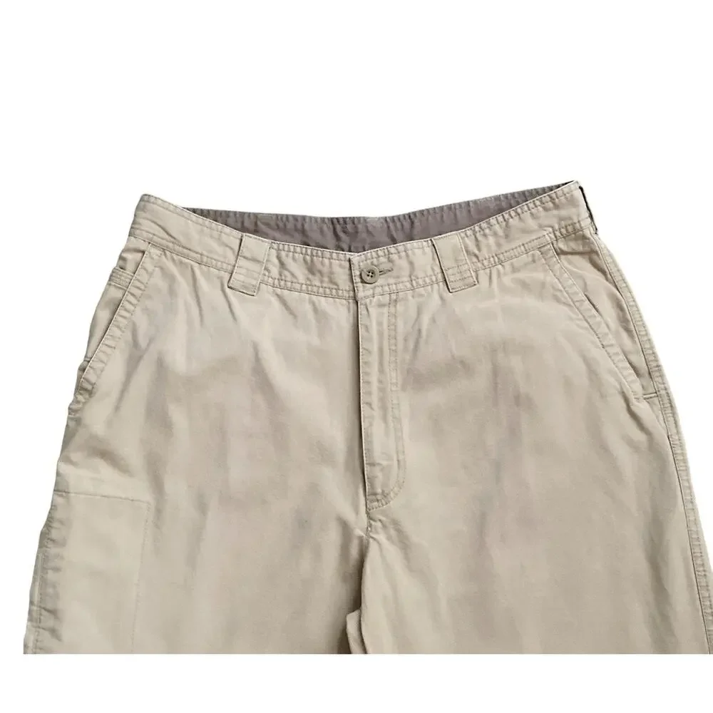 Roundtree & Yorke Cargo Pants Mens 36 Khaki Cotton Chino Outdoor 31